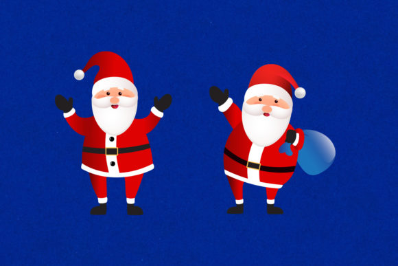 Christmas Santa with Sack: Graphics & Illustrations