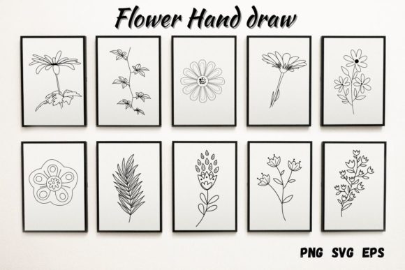 Cute Flower Doodles: Graphics & Illustrations