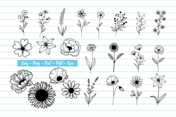 Flower Elements Svg: Graphics & Illustrations