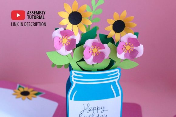 Flowers in a Jar 3D Card: A Seasons SVG Review