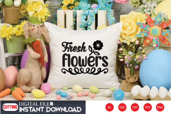 Fresh Flowers Graphics for Crafts and Design