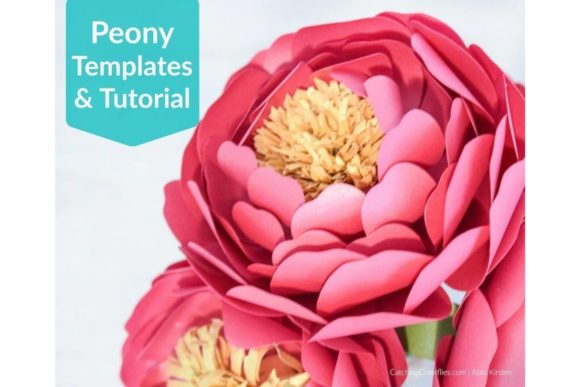 Full Bloom Peony Paper Flower Templates: 3D SVG & Paper Flowers