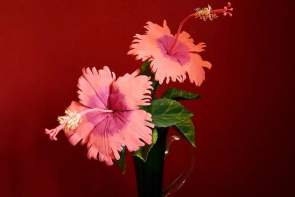 Hawaiian Hibiscus Paper Flower Templates: 3D SVG for Bloggers