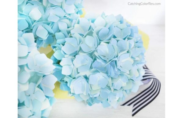 Hydrangea Paper Flower Templates for 3D SVG Projects