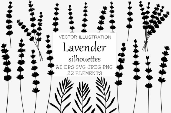 Lavender Silhouettes: Graphics & Illustrations