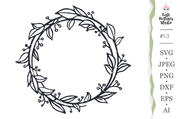 Monogram Frame Wreath Cricut SVG for Crafts & Graphics