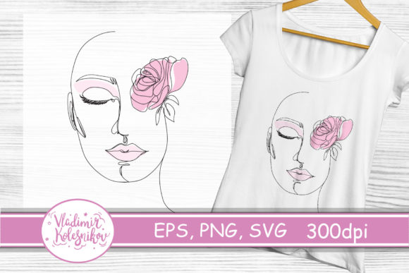 One-Line Girl Graphics for Blog Illustrations