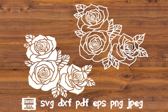 Roses Template Svg for Graphics and Crafts