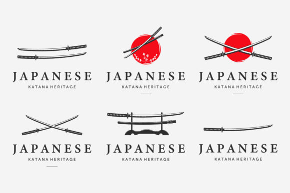 Set Bundle Samurai Katana Logo Vintage Review