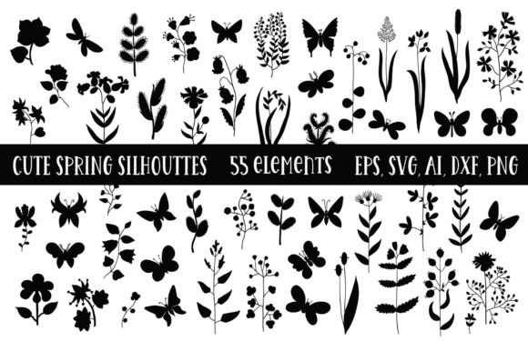 Spring Silhouettes: Graphics & Illustrations